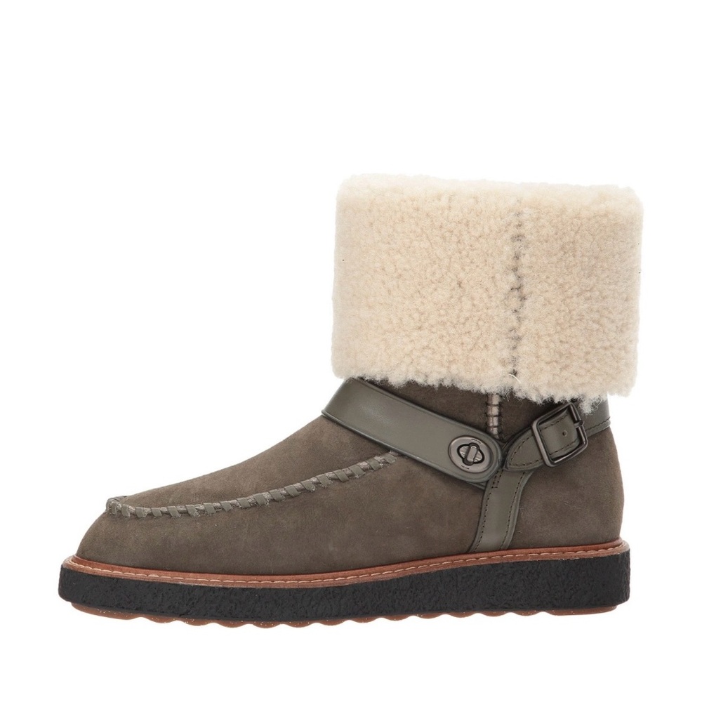 COACH  Shearling-Lined Moto Boots Suede size 8 NEW NIB - Picture 3 of 14